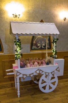 Fully stocked candy cart / Sweet cart